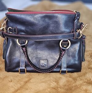 Dooney & Bourke Navy Leather Satchel